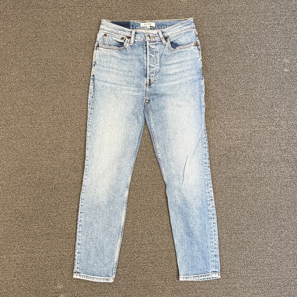 Re/Done Pants - RE/DONE 90s High Rise Ankle Crop in Mid 90s